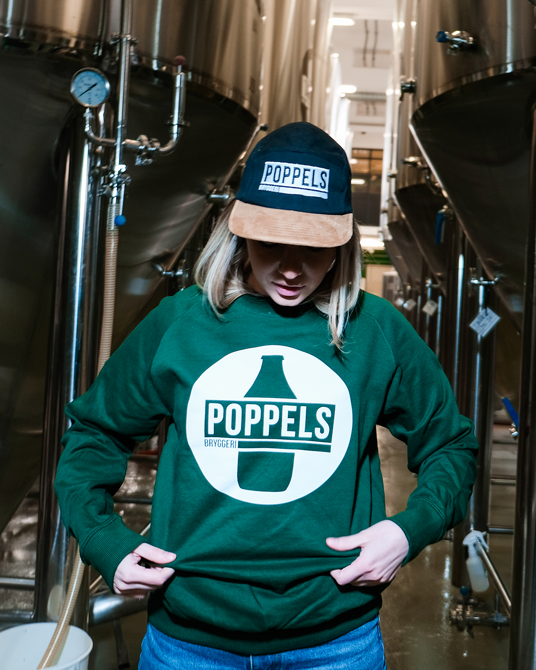 SWEATSHIRT GRÖN POPPELS BRYGGERI